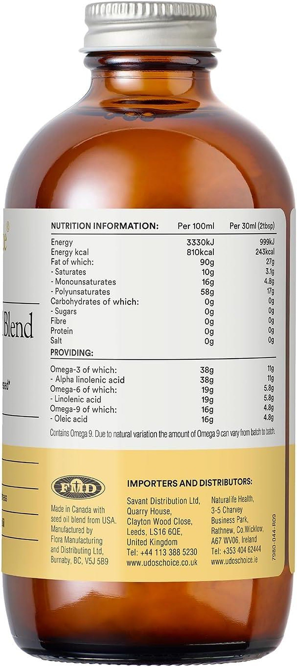 Udos Choice Ultimate Oil Blend Organic - 250ml - image 3