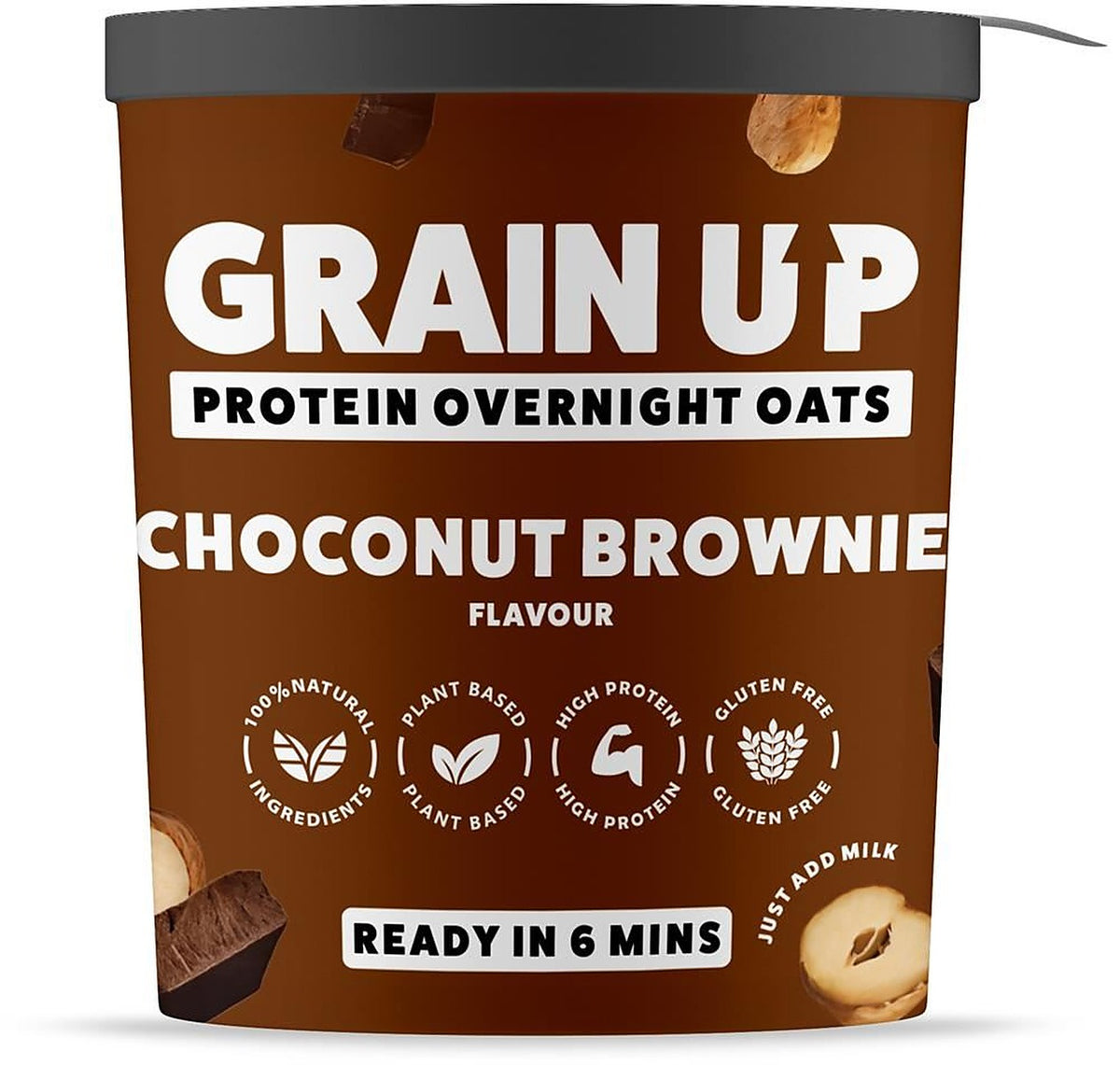 GRAIN UP Overnight Oats - Choconut Brownie Pot 60g