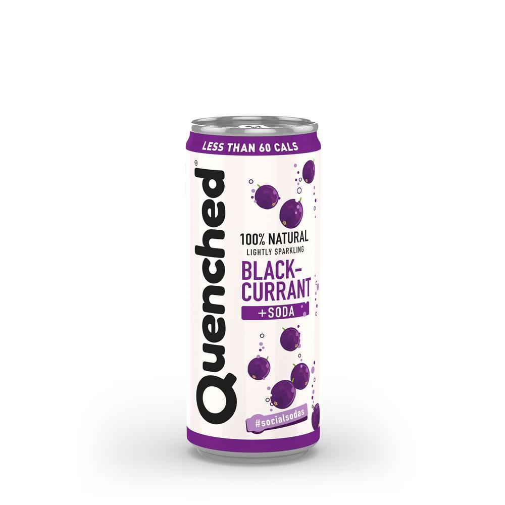 Quenched Quenched Blackcurrant + Soda 250ml - 6 Pack