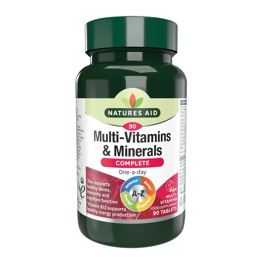 Natures Aid Multi-Vitamins & Minerals (Vegetarian Antioxidant 90 Tablets
