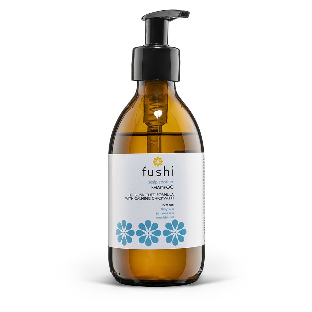 Fushi Wellbeing Scalp Soother Herbal Shampoo 230ml Glass Bottle
