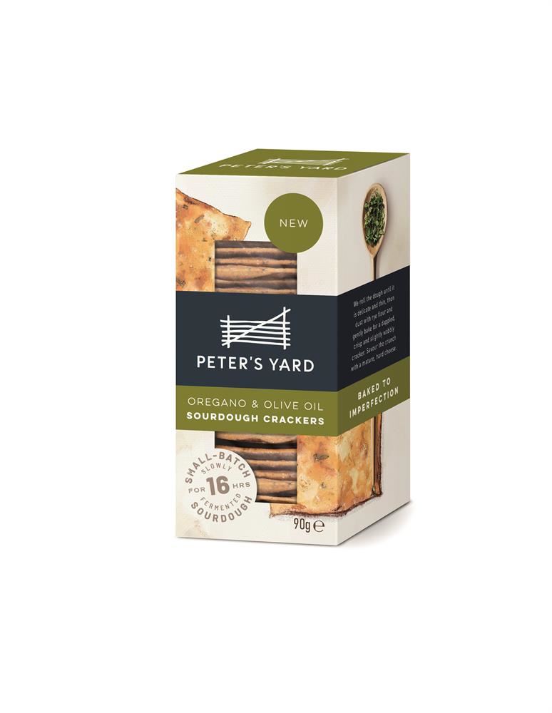 Peters Yard Oregano & Olive Oil Sourdough Crackers 90g