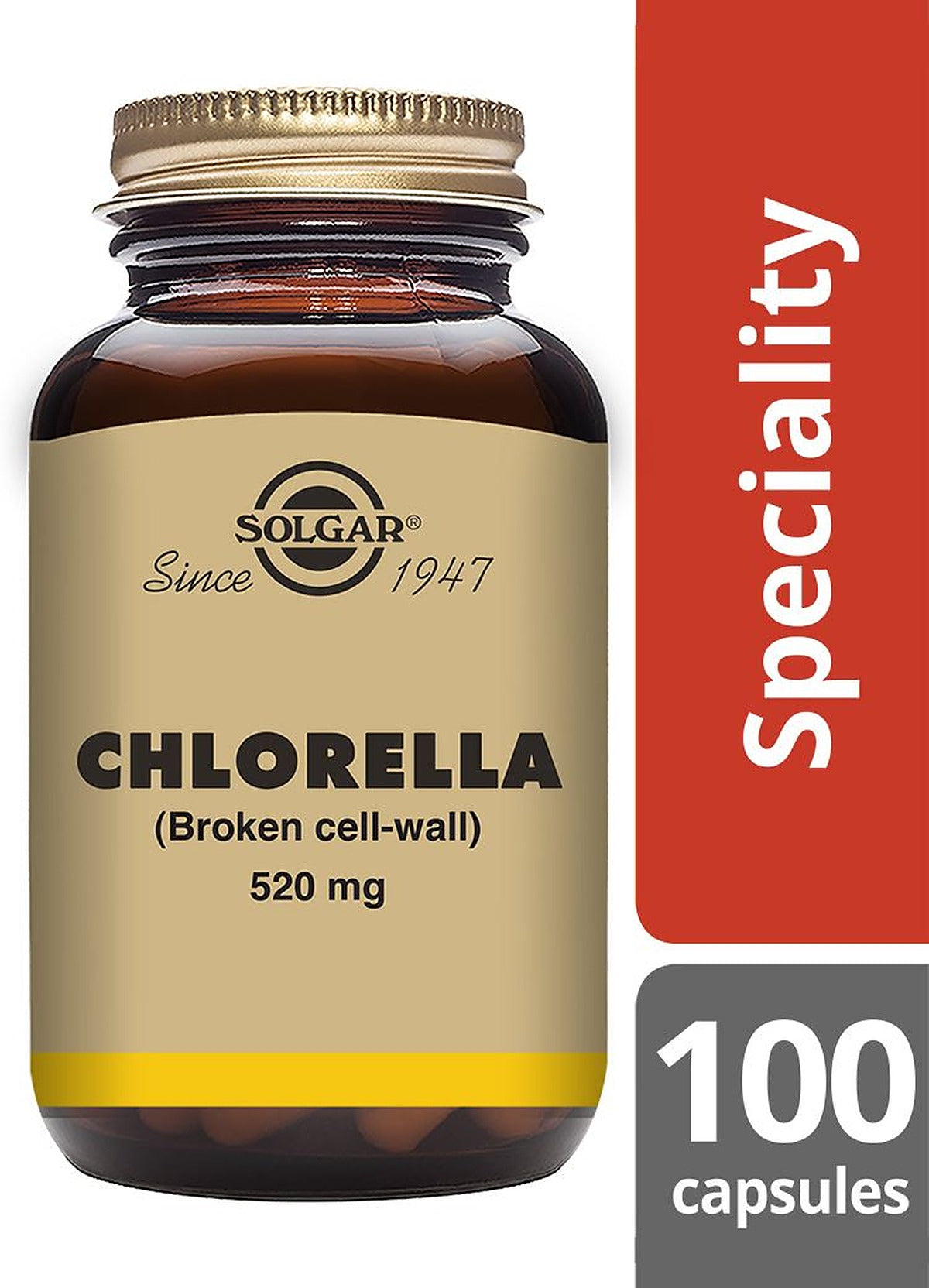Solgar Chlorella 520 mg - 100 Vegicaps - image 2