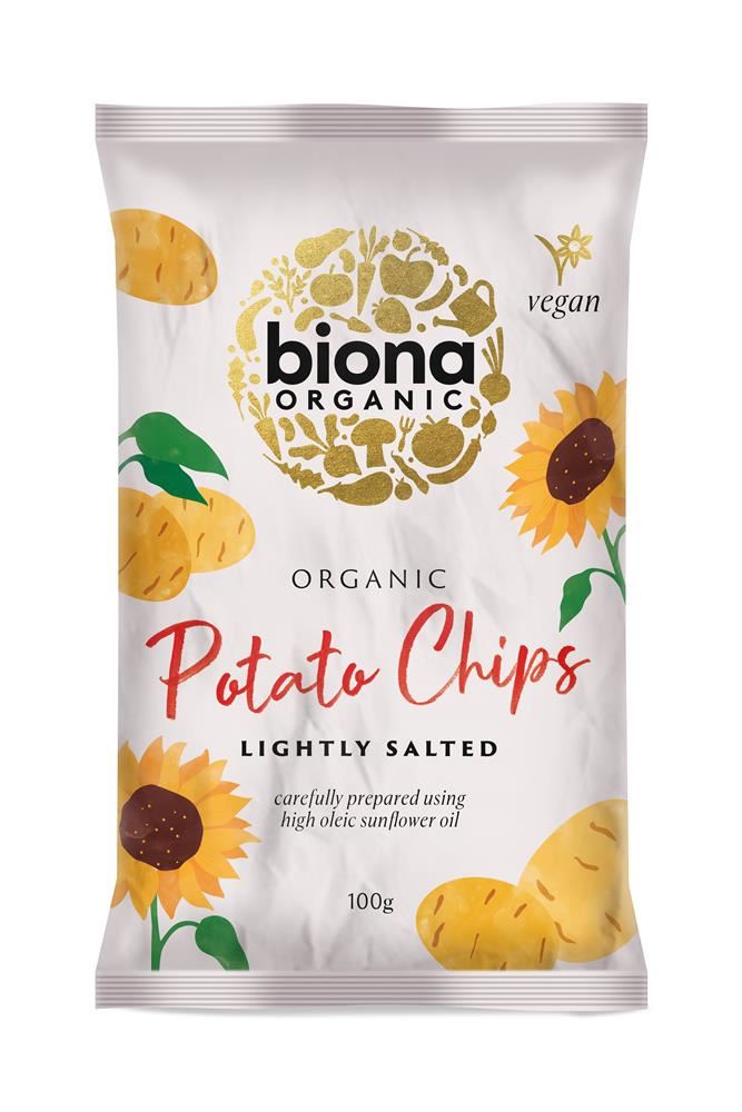 Biona Potato Chips Organic - Himalayan Pink Salt - Light 100g