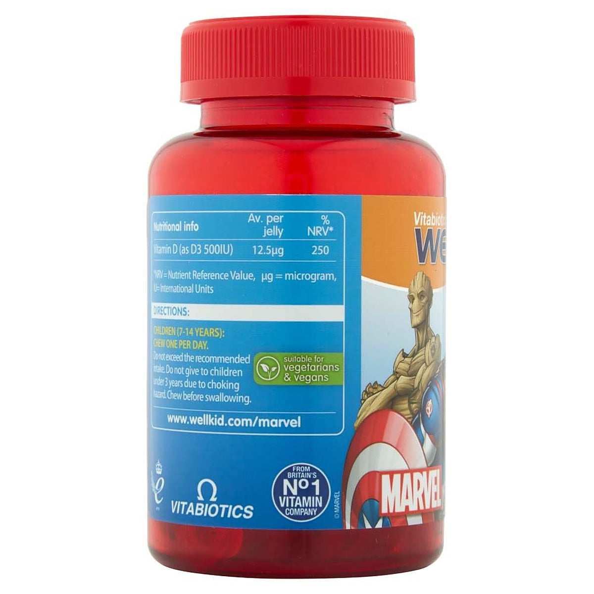 Vitabiotics WellKid Marvel Vitamin D - 7-14yrs - 50 Soft Jellies - image 4