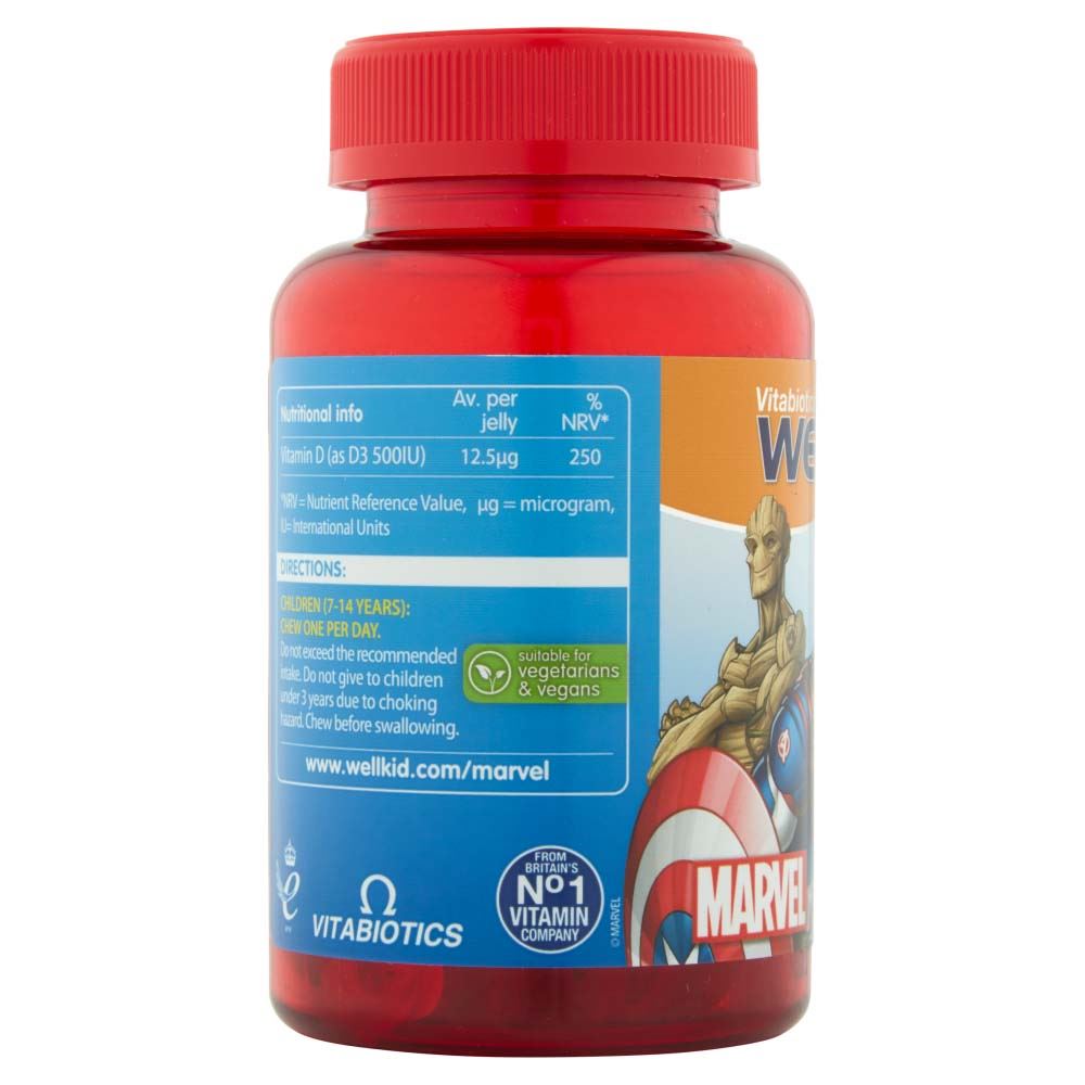 Vitabiotics WellKid Marvel Vitamin D - 7-14yrs - 50 Soft Jellies
