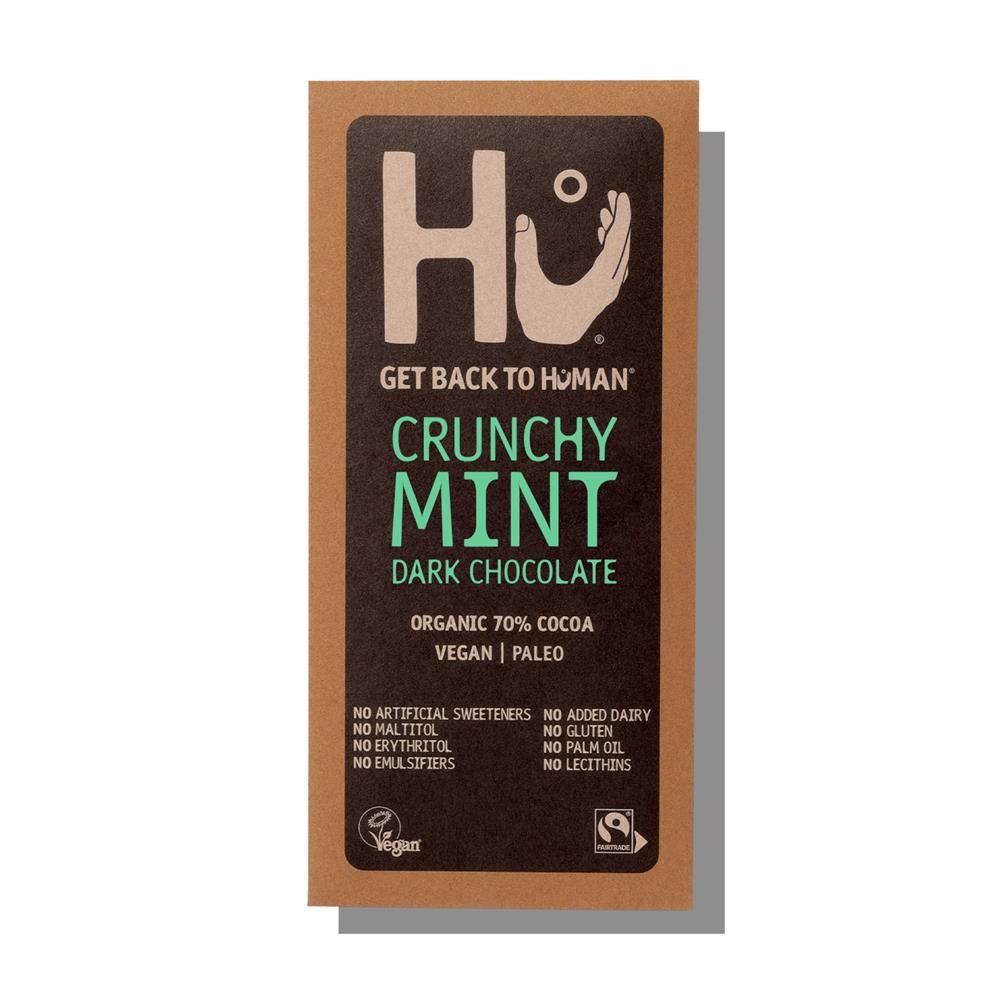 Hu Crunchy Mint Dark Chocolate Bar 60g - 12 Pack