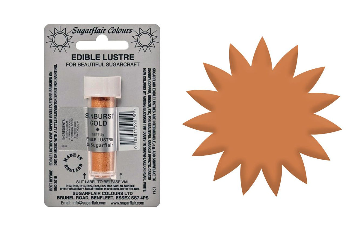 Sugarflair Edible Lustre - 2g All Shades