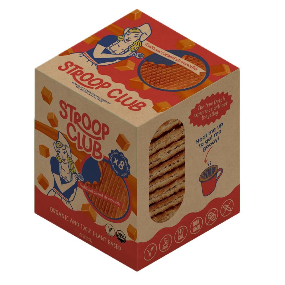 Stroop Club Traditional Caramel Plant Based Stroopwafel 8-pack 264g