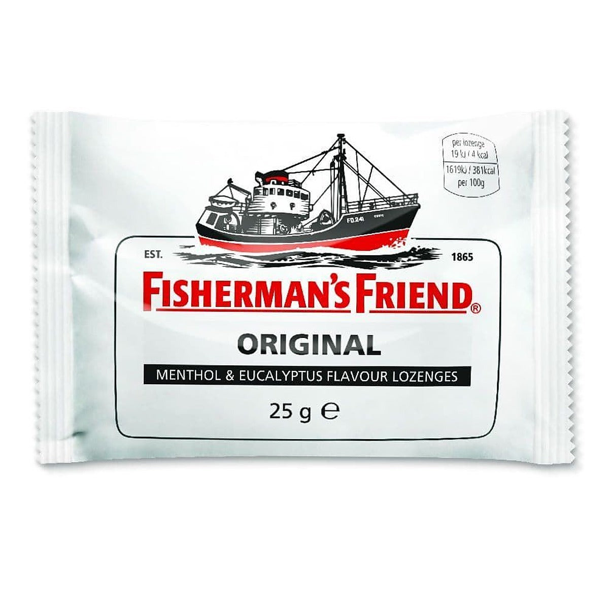 Fisherman's Friend Original Menthol Eucalyptus Lozenges 25g - Pack of 24