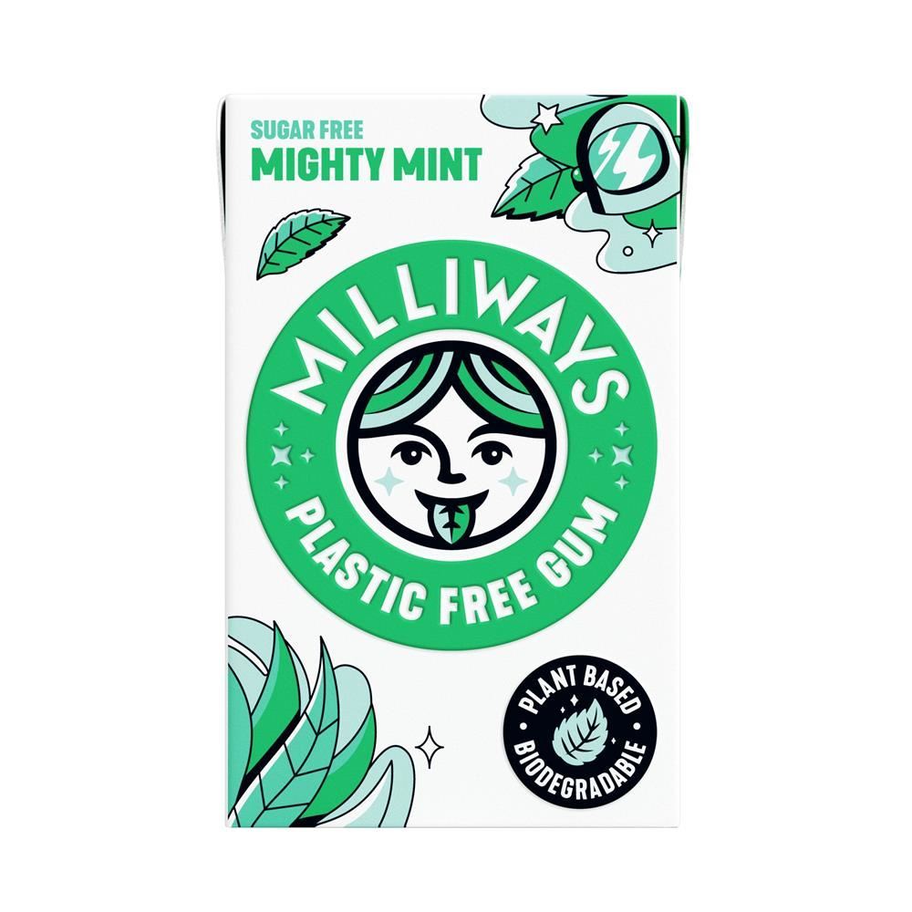 Milliways Food Milliways Mighty Mint Chewing Gum 19g - 12 Pack