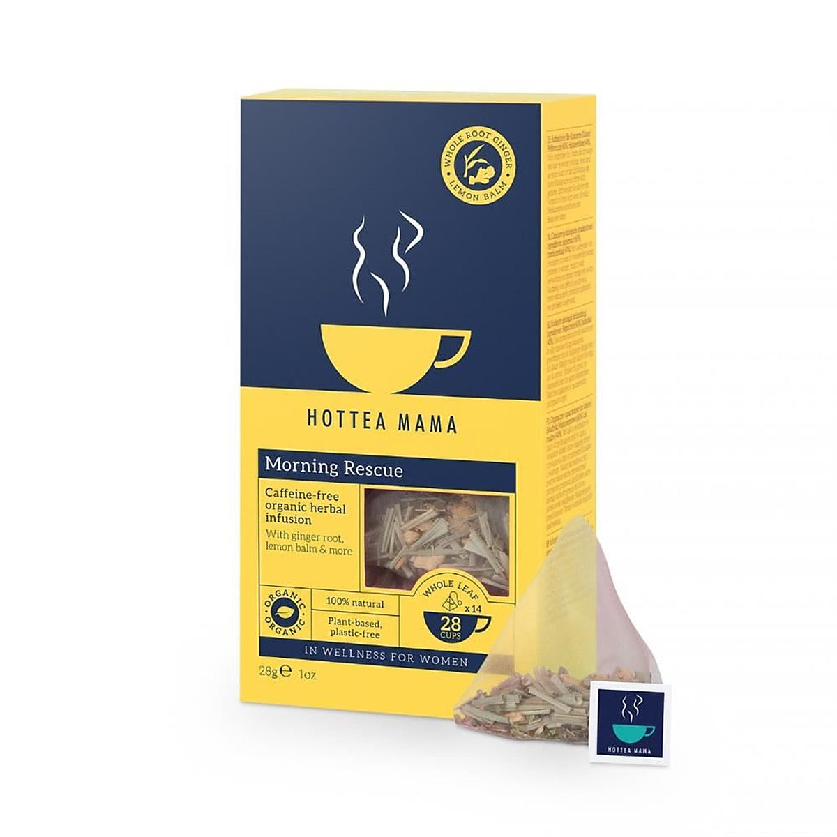 HotTea Mama Organic ginger root lemongrass & more to soothe any morning 14 bags
