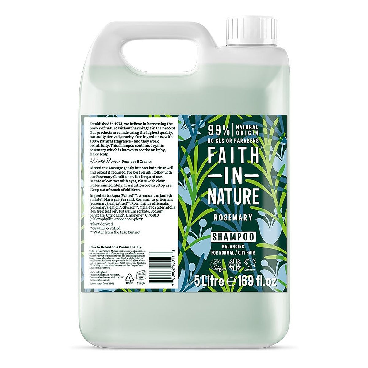 Faith in Nature Rosemary Shampoo 5Ltr