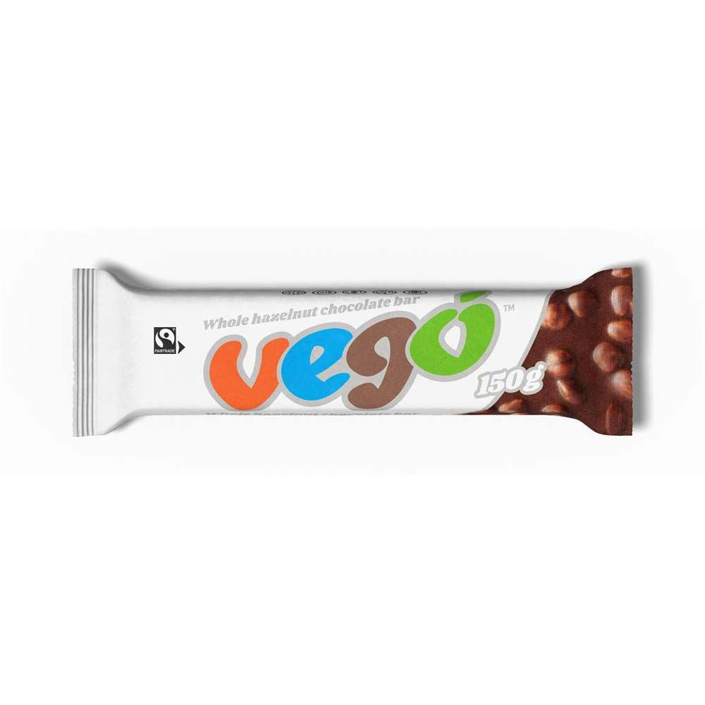 Vego Fairtrade Whole Hazelnut Chocolate Bar 150g