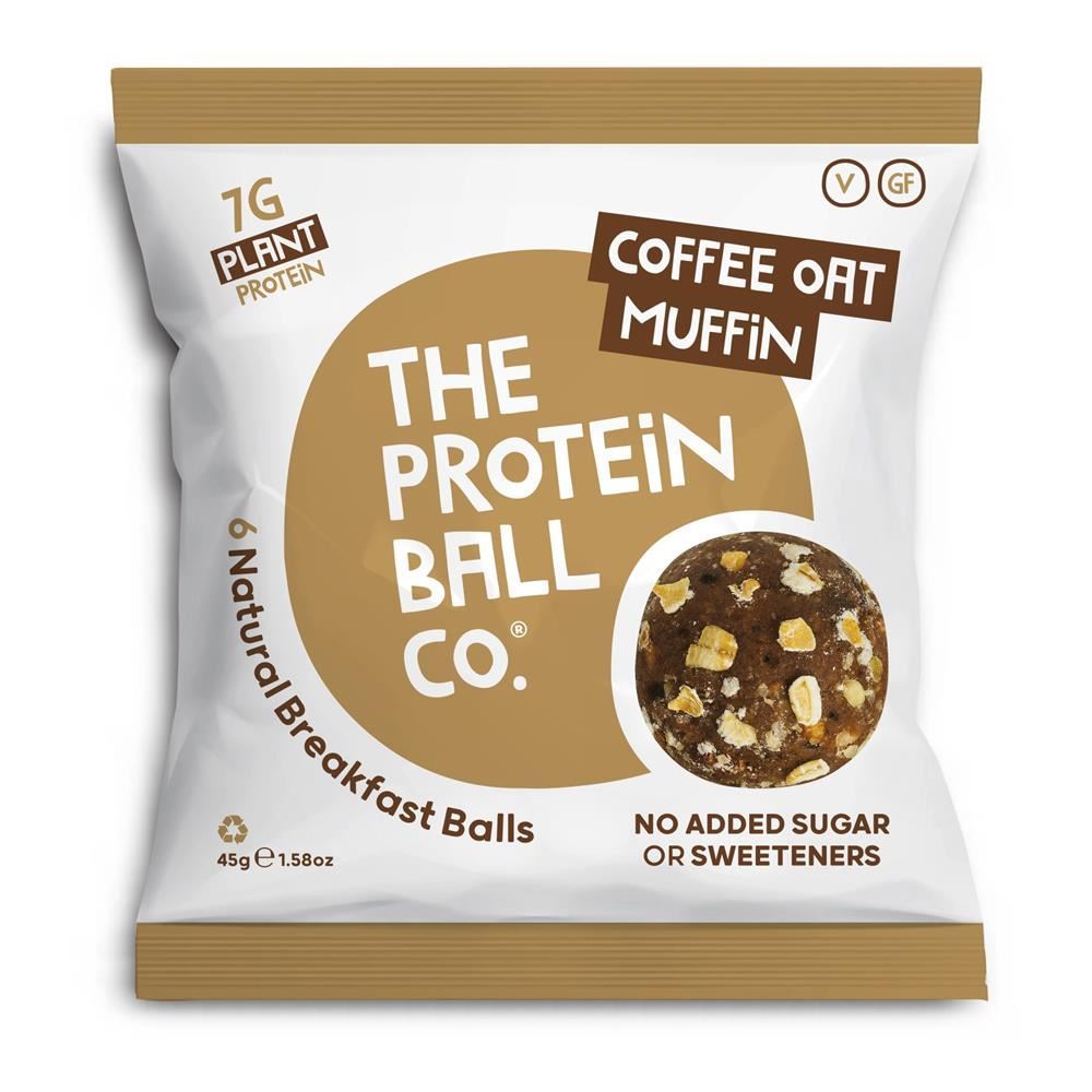 The Protein Ball Co Coffee Oat Muffin Protein + Vitamin Balls 45g - 10 Pack