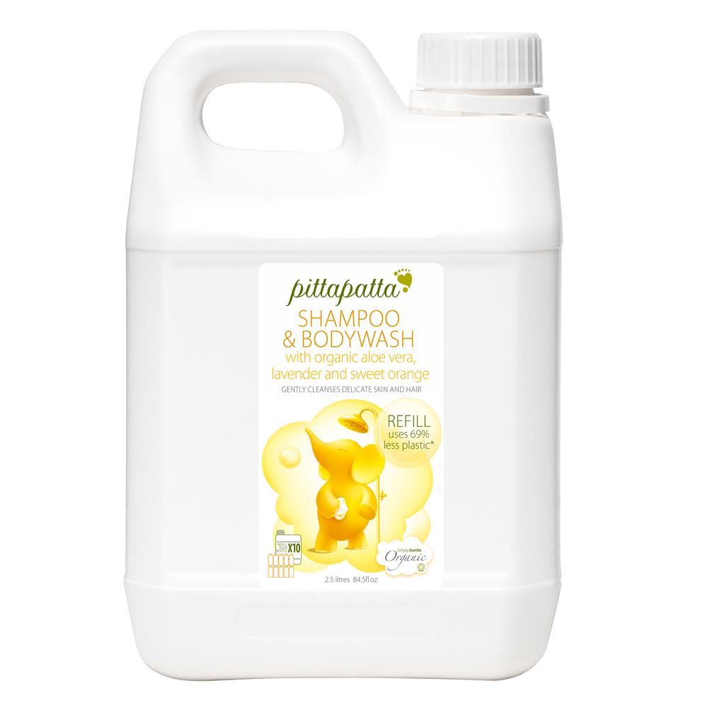 Pitta Patta 10.0% OFF Shampoo & Bodywash with Organic Aloe Vera Refill 2.5L