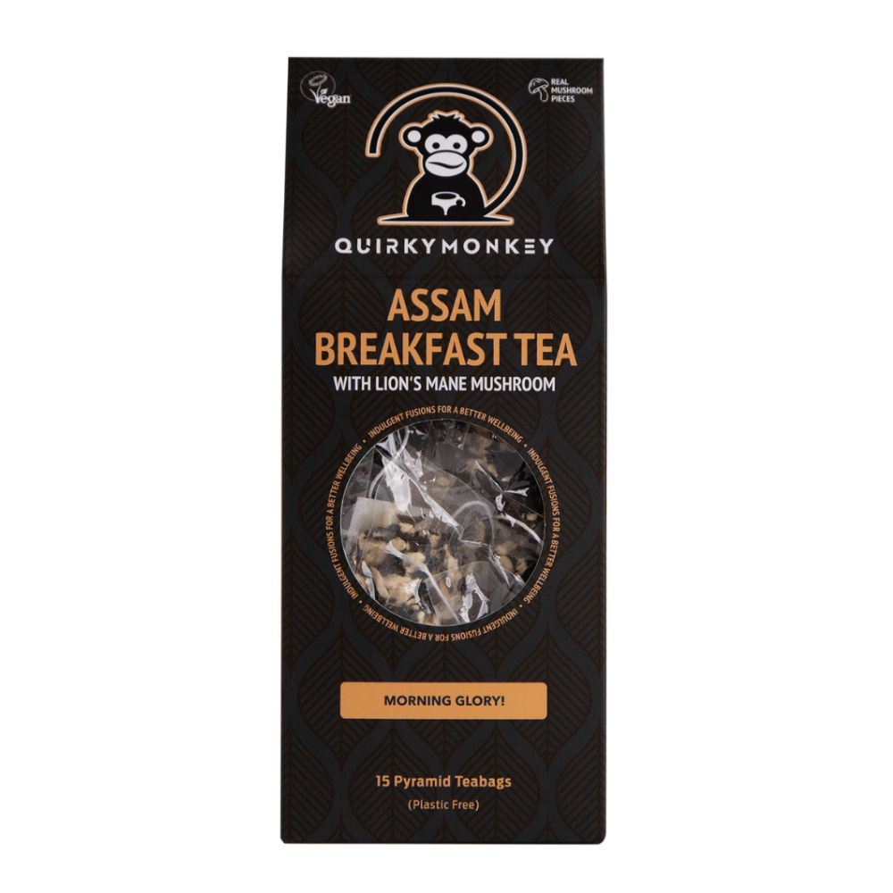 Quirky Monkey Assam Breakfast Tea Lion's Mane 15 Teabags