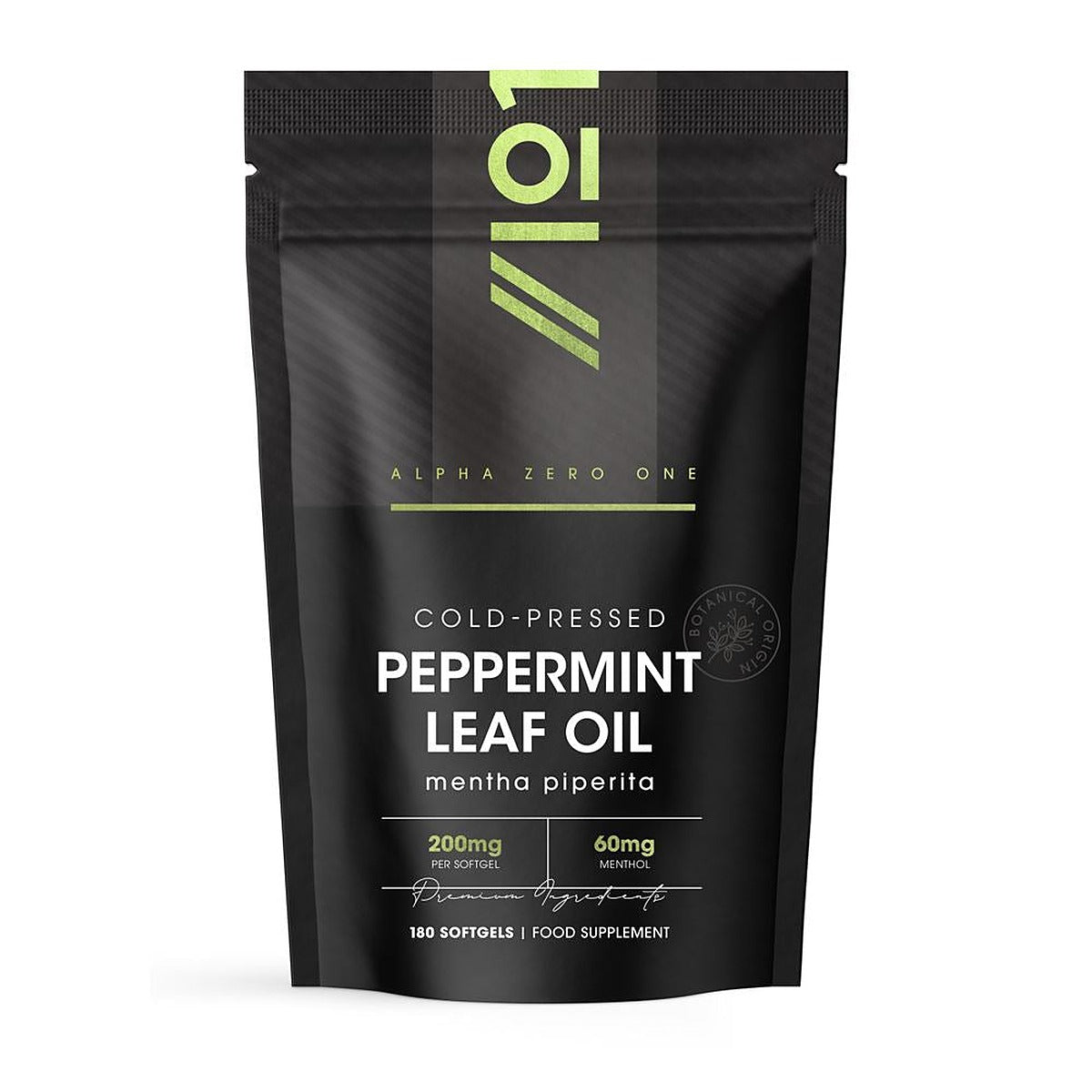 Alpha01 Peppermint Oil 200mg 180 Softgels