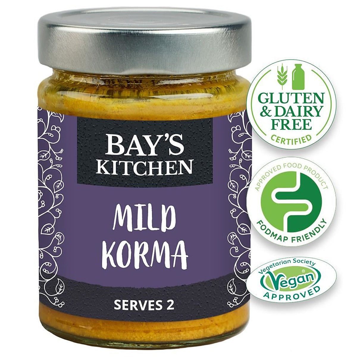 Bays Kitchen Mild Korma Stir-in Sauce Low FODMAP Vegan 260g