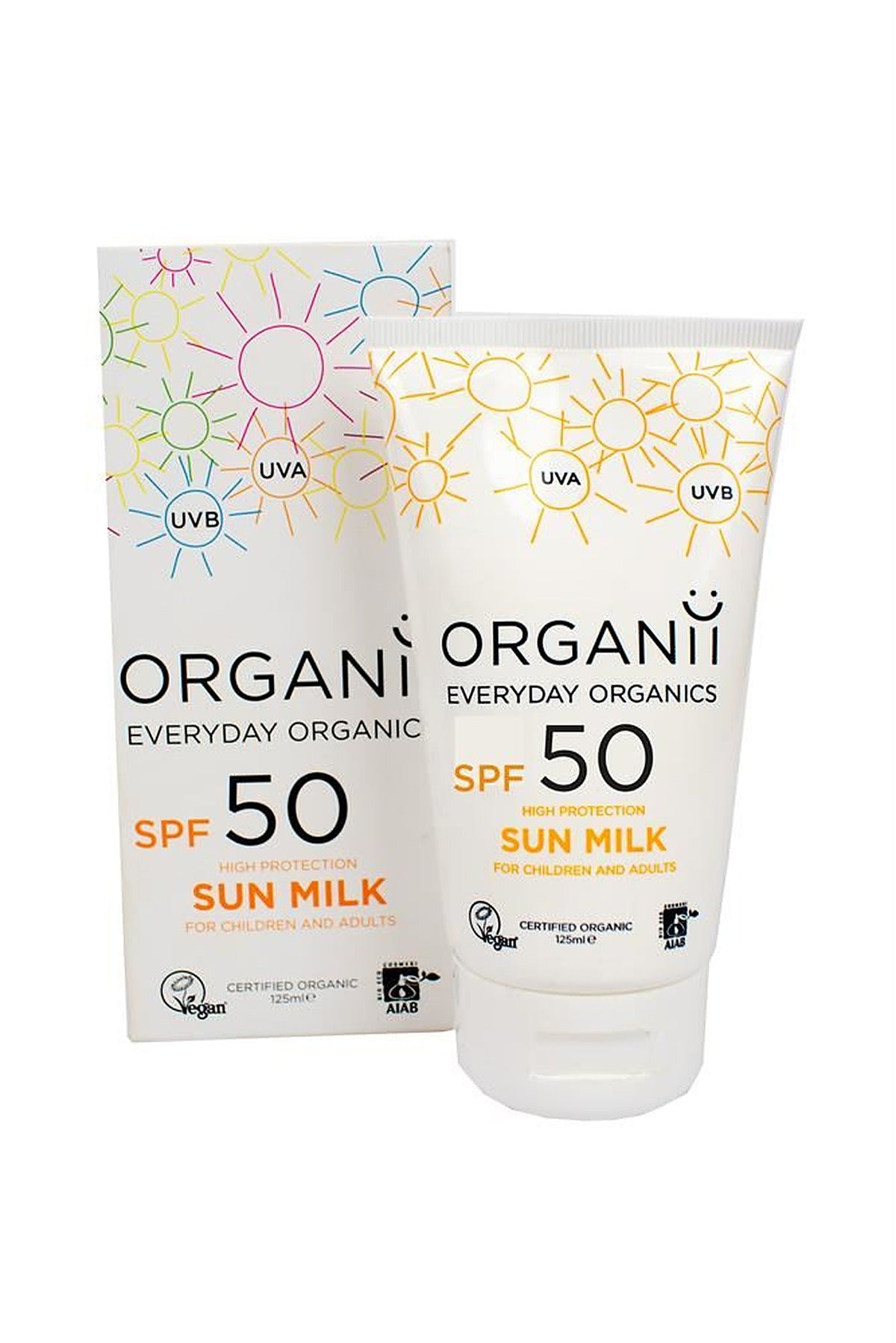 Organii SPF50 Sun Milk 125ml
