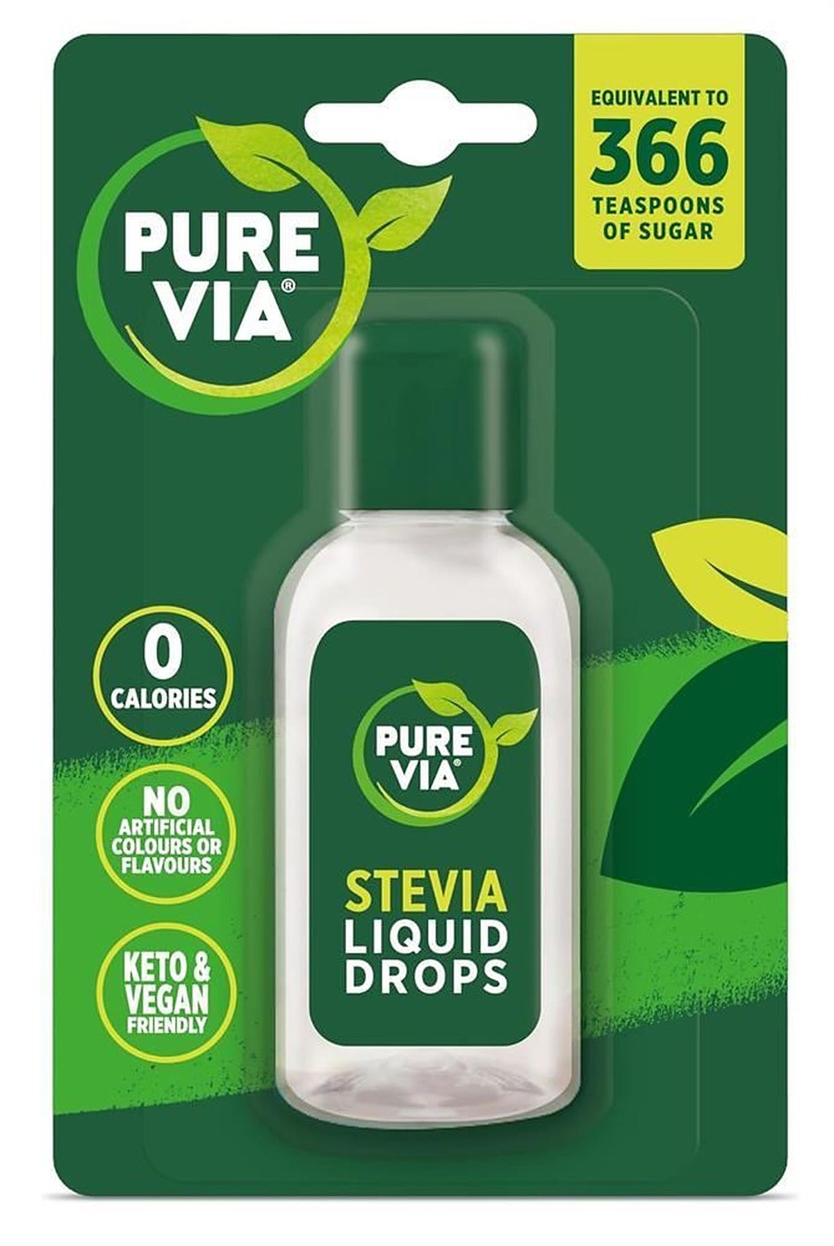 Pure Via Stevia Liquid Drops 55ml - 6 Pack