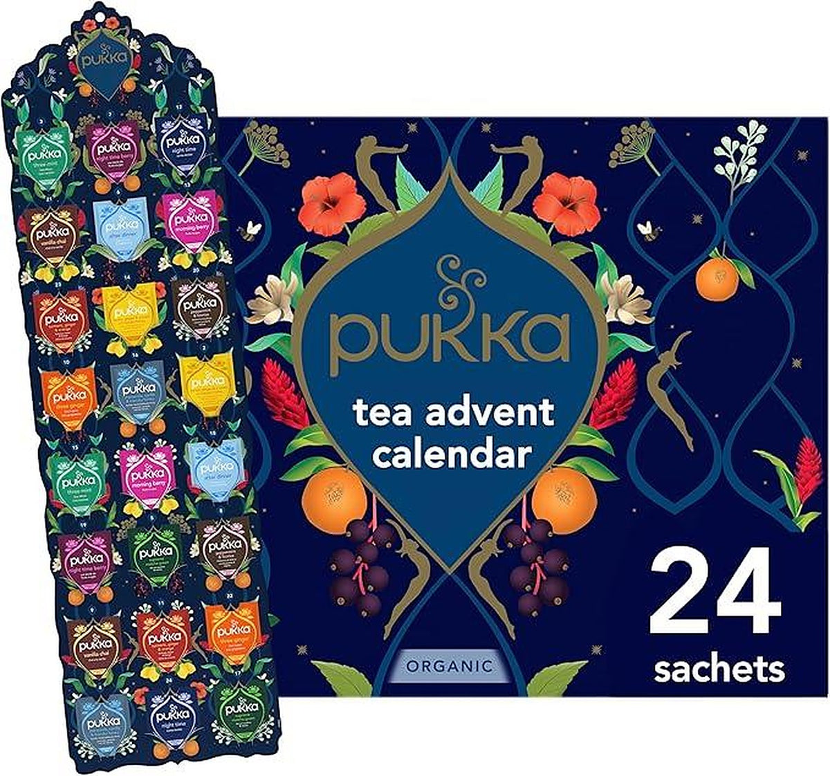 Pukka Herbal Organic Teas - Christmas 2025 Advent Calendar Blue