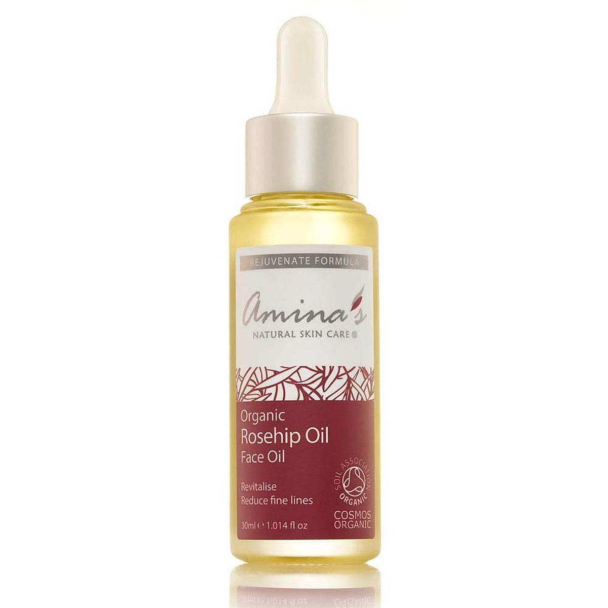 Amina's Natural Skincare Pure Organic Rosehip Seed Face Oil Dropper 30ml
