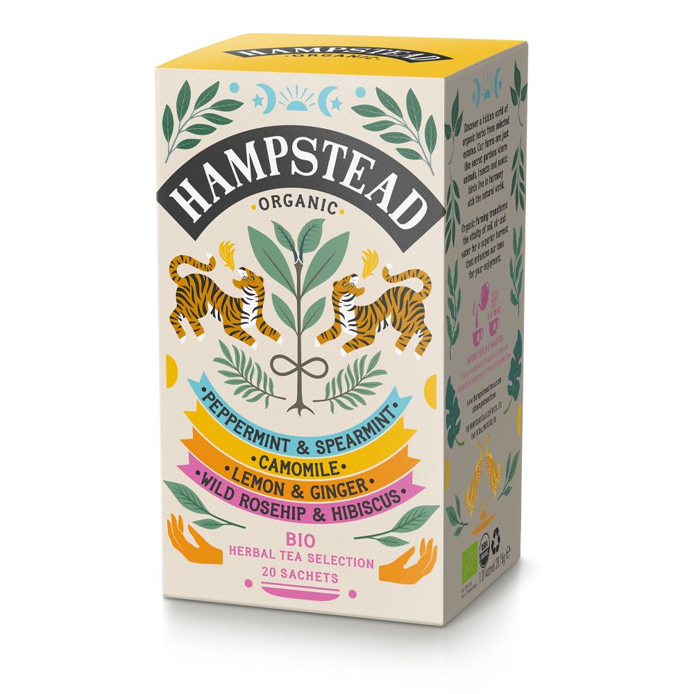 Hampstead Tea Organic Biodynamic Herbal Infusions Selection Tea 20 Bags