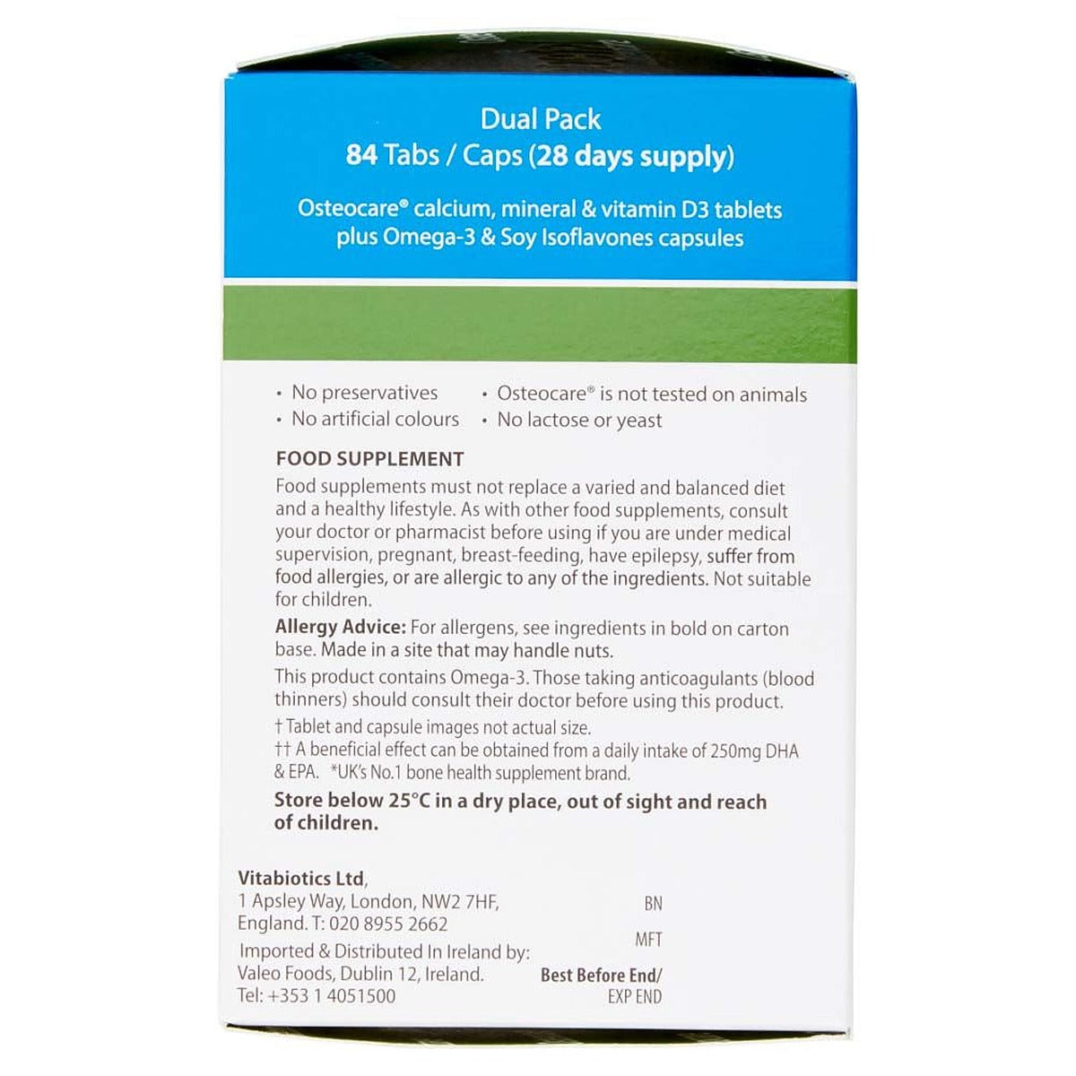 Vitabiotics Osteocare Plus Omega-3 & Soy Isoflavones - 56 Tabs+28 Caps - image 4