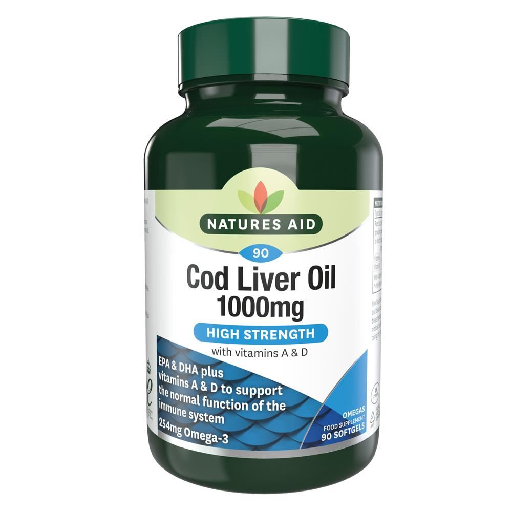 Natures Aid Cod Liver Oil 90 Capsules