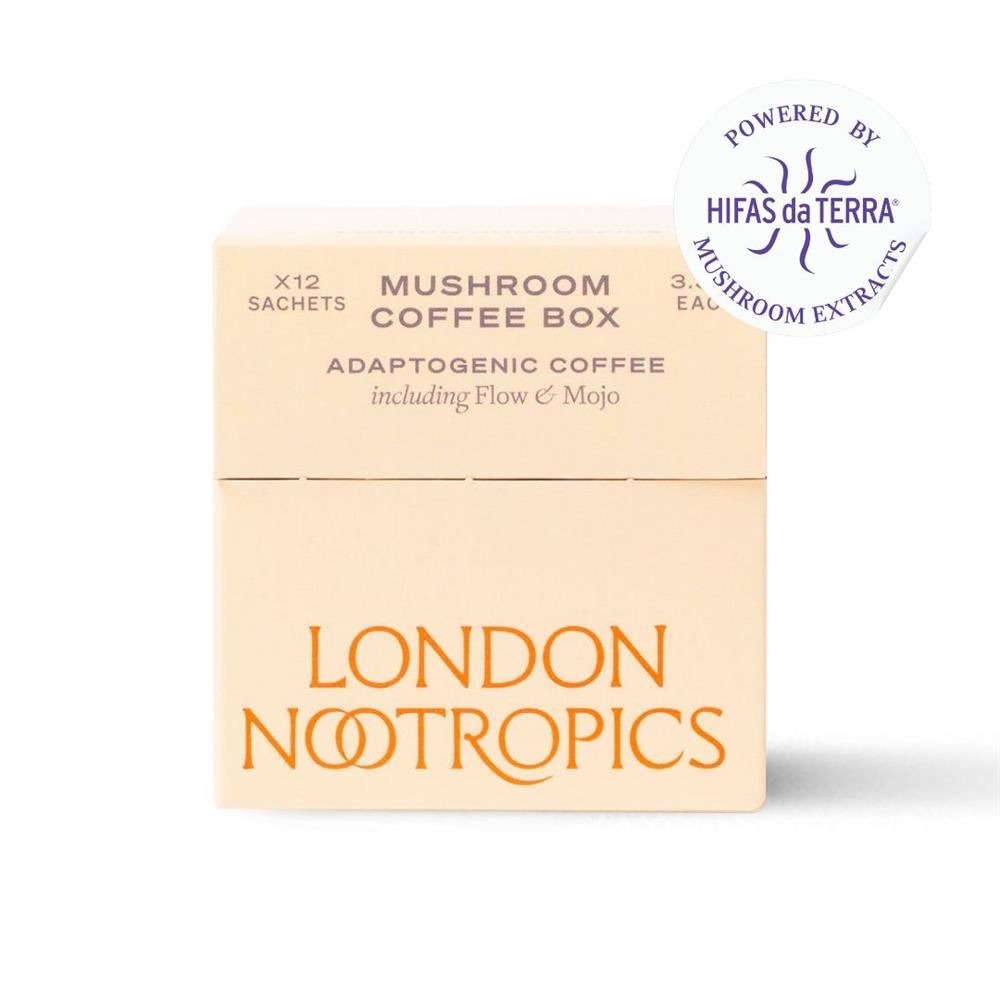 London Nootropics Lion's Mane & Cordyceps mushroom Coffee Blends 12 Sachets
