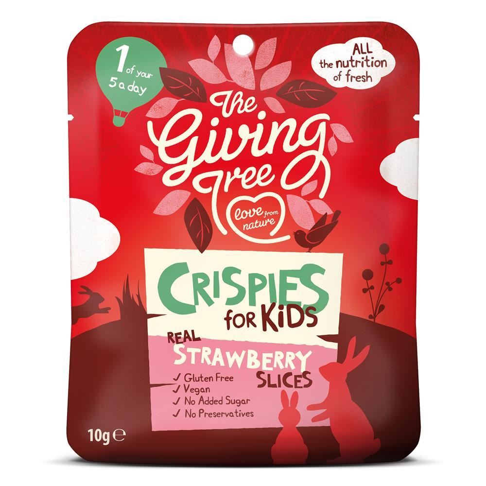 Giving Tree Snacks Freeze Dried Crispies for Kids Strawberry 10g - 12 Pack
