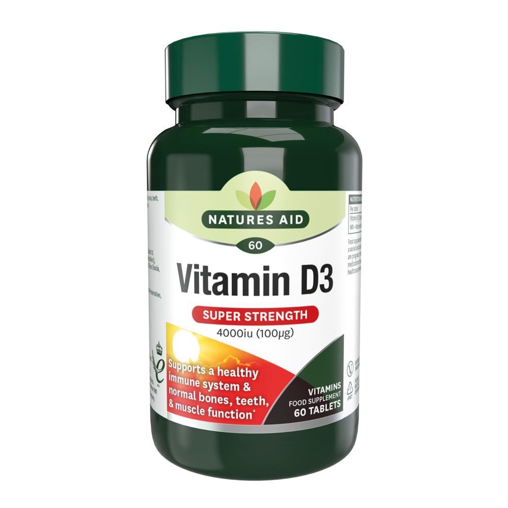 Natures Aid Vitamin D3 4000iu (100ug) 60 Tabs