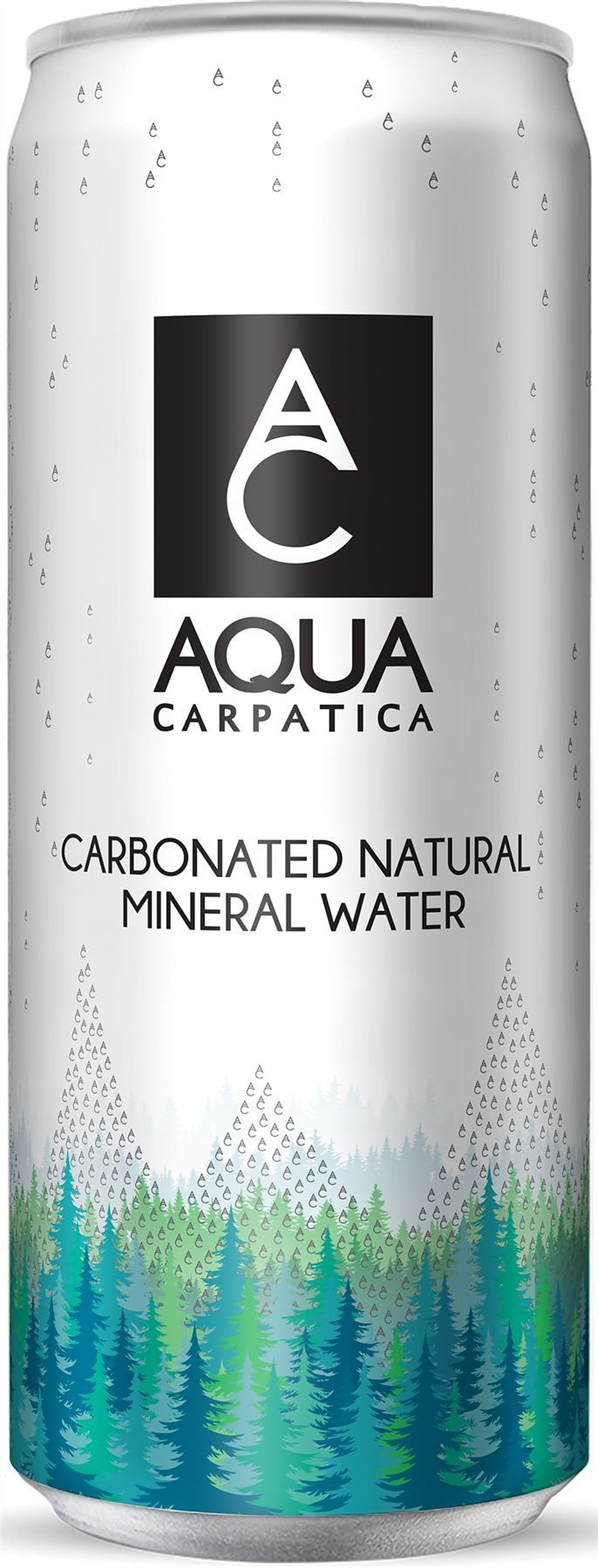AQUA Carpatica Sparkling Natural Mineral Water 330ml - 8 Pack