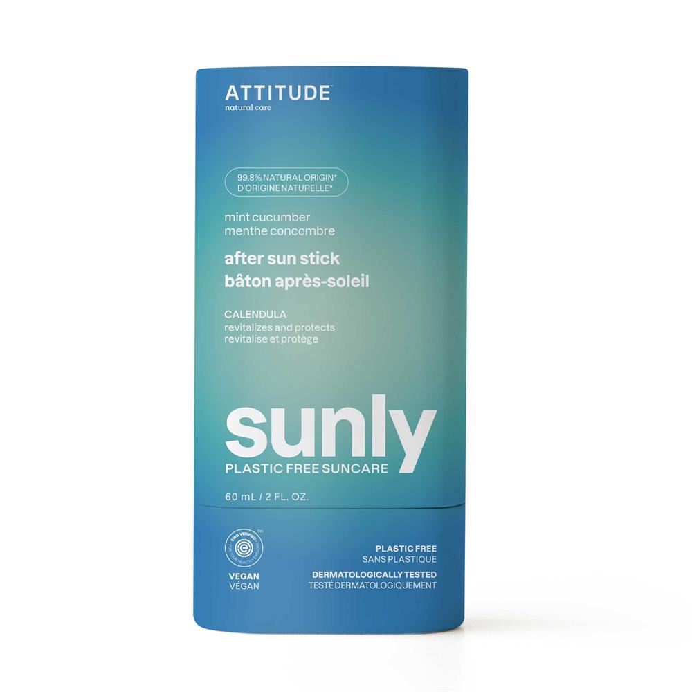 Attitude Sunly - After Sun Stick - Mint & Cucumber - 30 SPF - 60ml