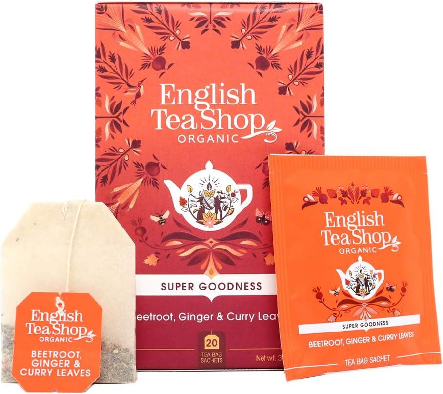 English Tea Shop Beetroot Ginger & Curry Leaves - 20 Tea Bag Sachets