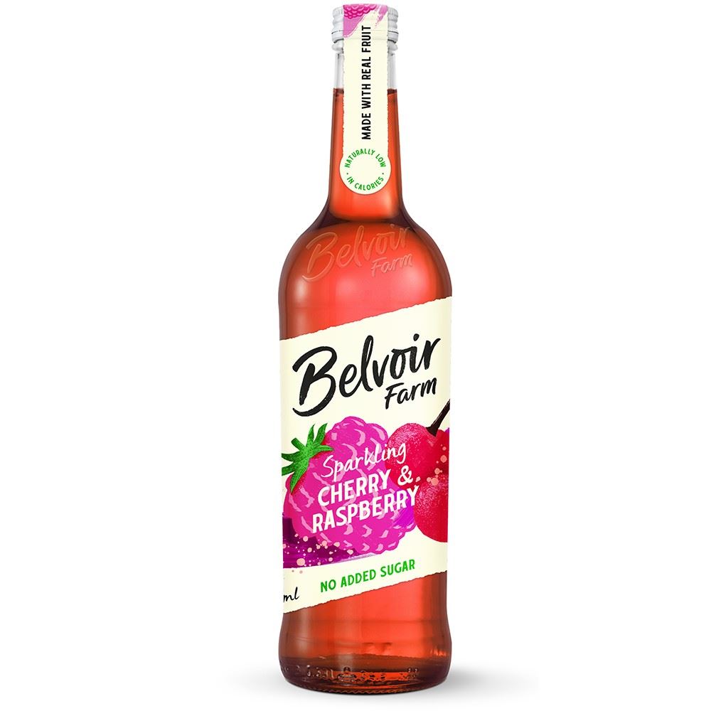Belvoir Farm Sparkling No Added Sugar Cherry & Raspberry 750ml - 6 Pack