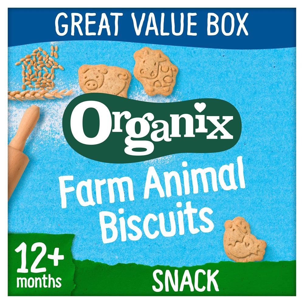 Organix Farm Animal Organic Toddler Snack Biscuits 100g