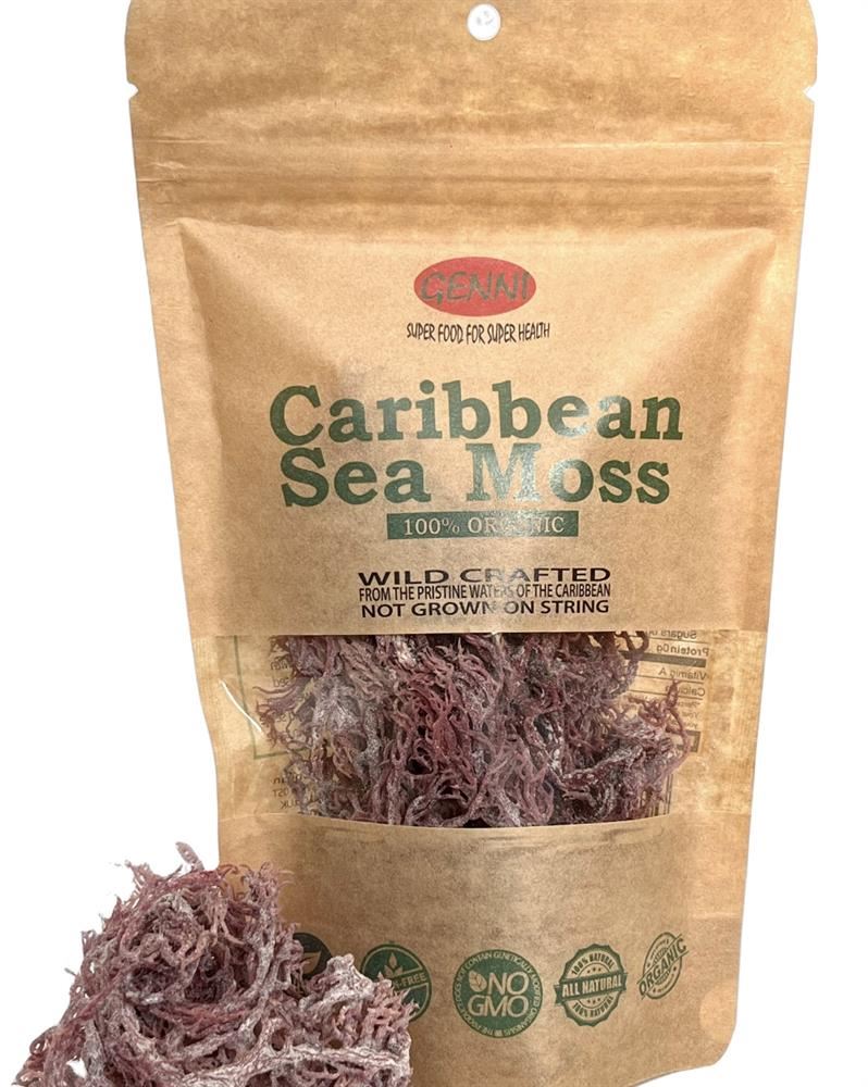 Genni Raw Wild crafted Dried Red Sea Moss 50g