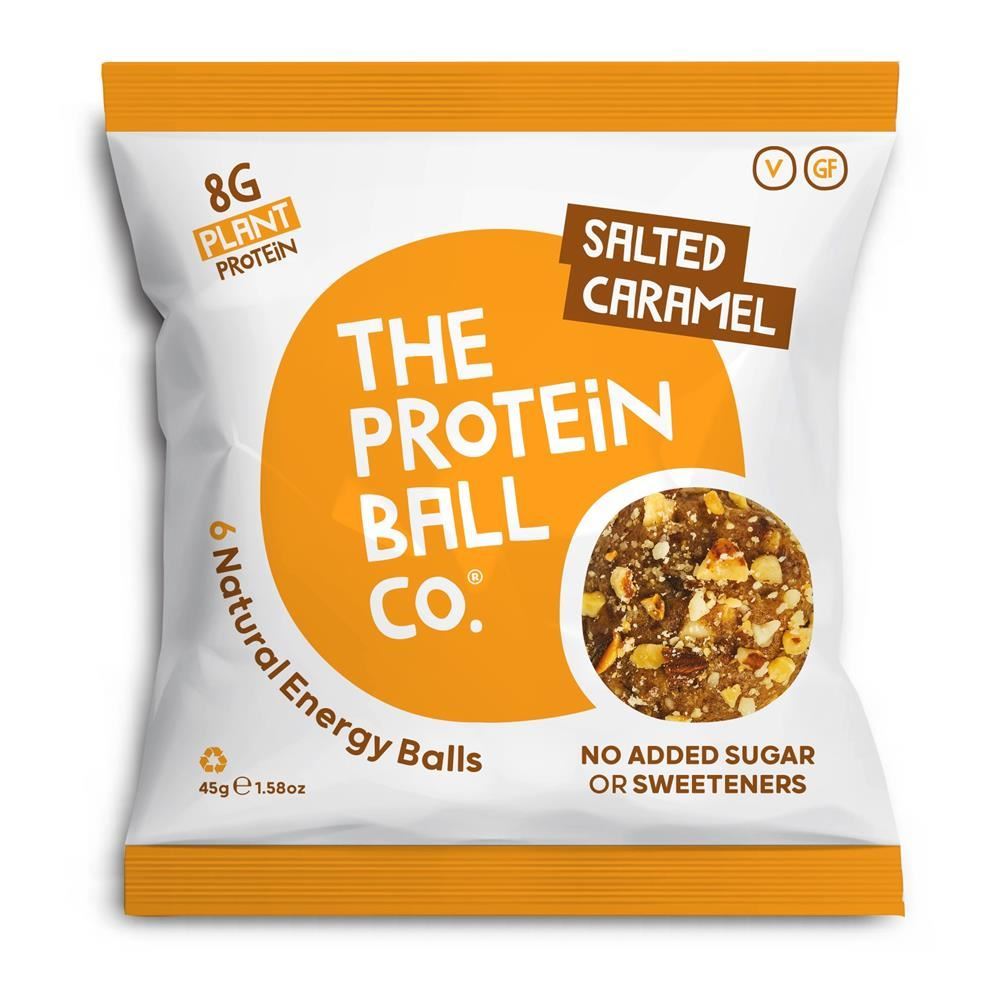 Protein Ball Co Salted Caramel Vitamin Balls Plant Protein Snack 45g - 10 Pack