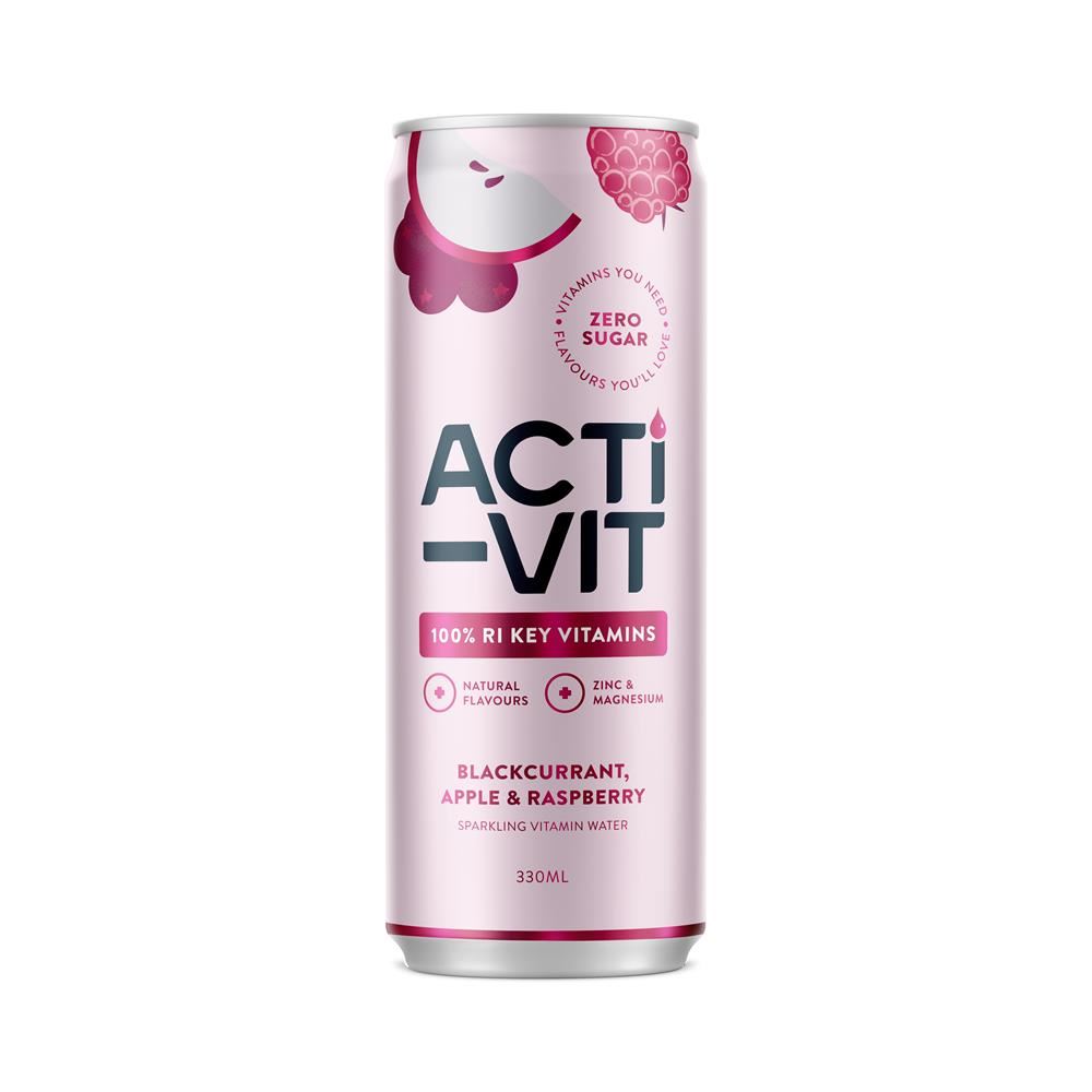 ACTIPH Water Blackcurrant Apple & Raspberry Acti-vit 330ml