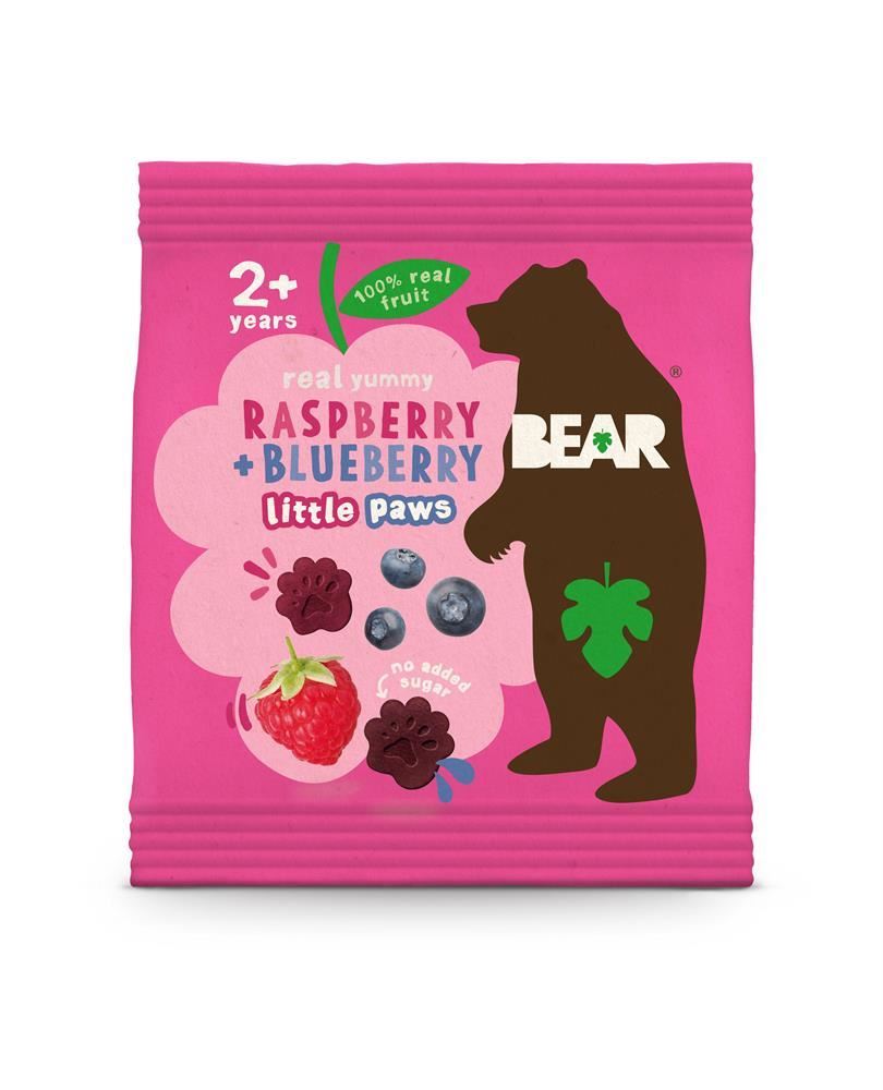 BEAR Paws Raspberry & Blueberry 20g - 18 Pack