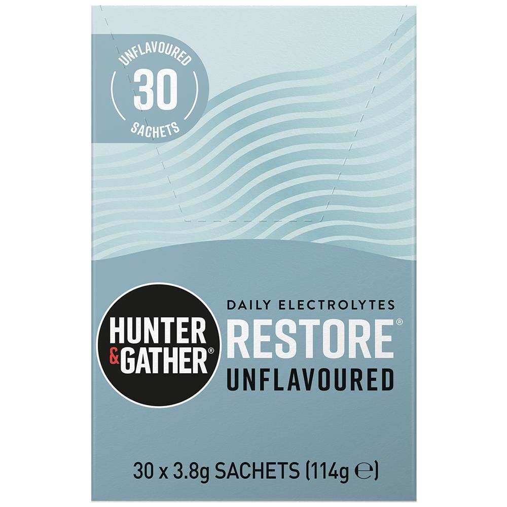 Hunter & Gather Restore Unflavoured Electrolyte Sachets 30 x 3.75g per pack