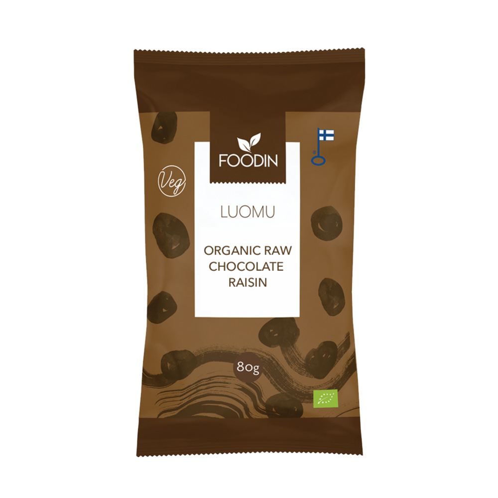 Foodin Organic Raw Chocolate Raisins 80g