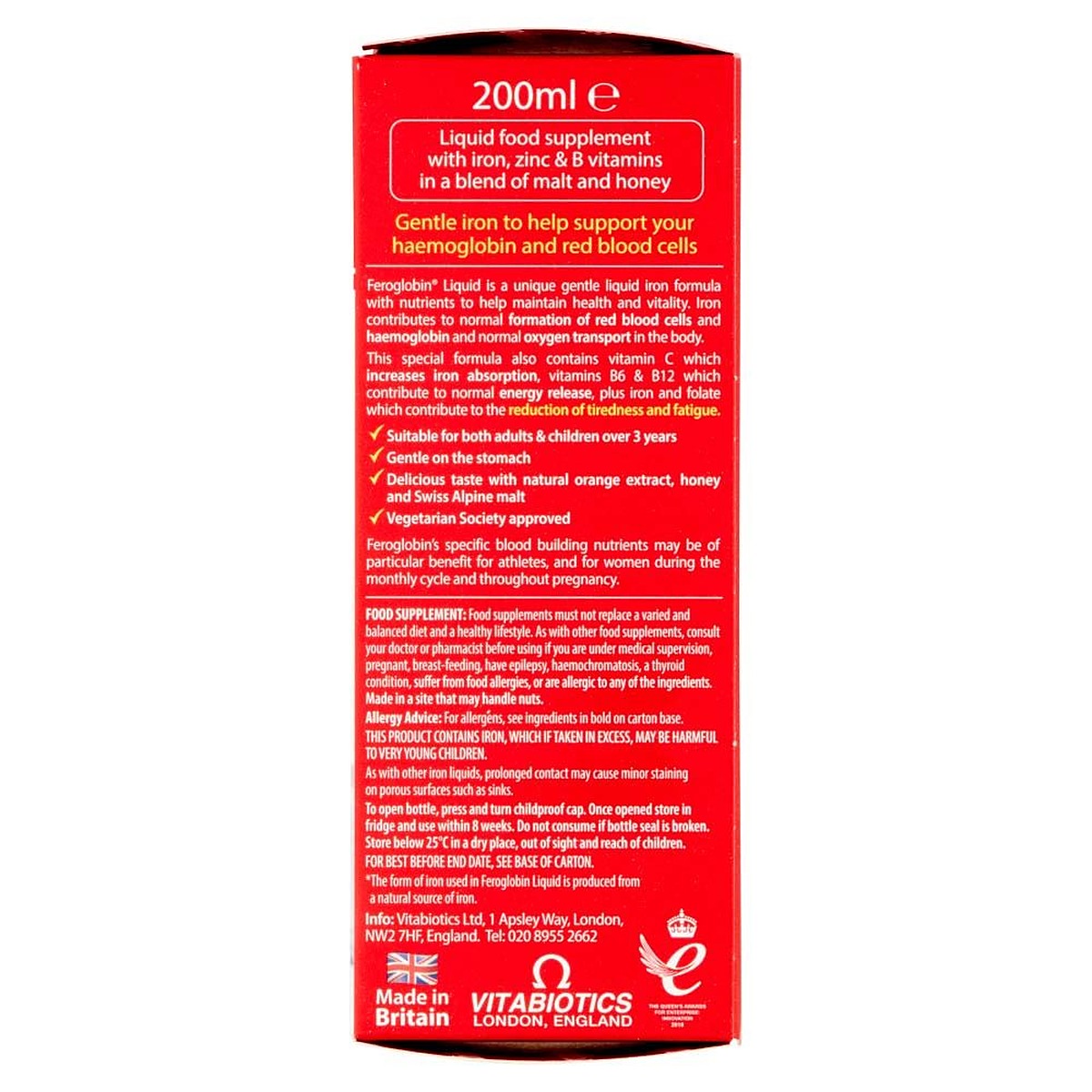 Vitabiotics Feroglobin Liquid - 200ml - image 5