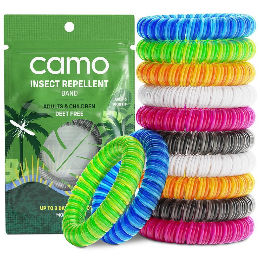 CAMO Max Strength Mosquito Repellent Bracelet - 12 Pack