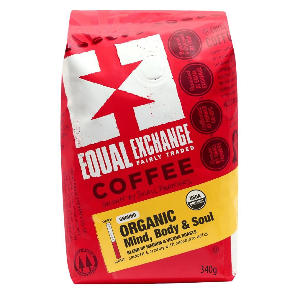 Equal Exchange Organic Mind Body Soul Ground Coffee 240g