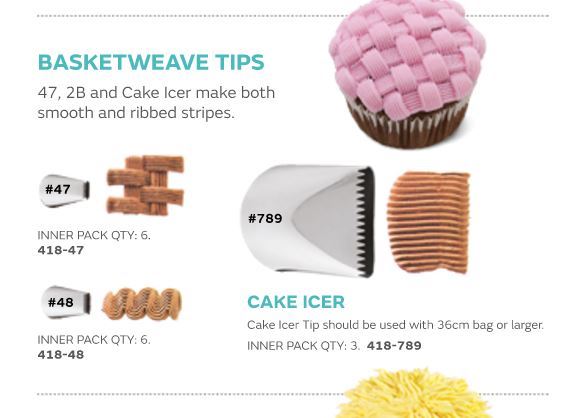 Wilton Basketweave Cake Decorating Nozzle Icing Tips