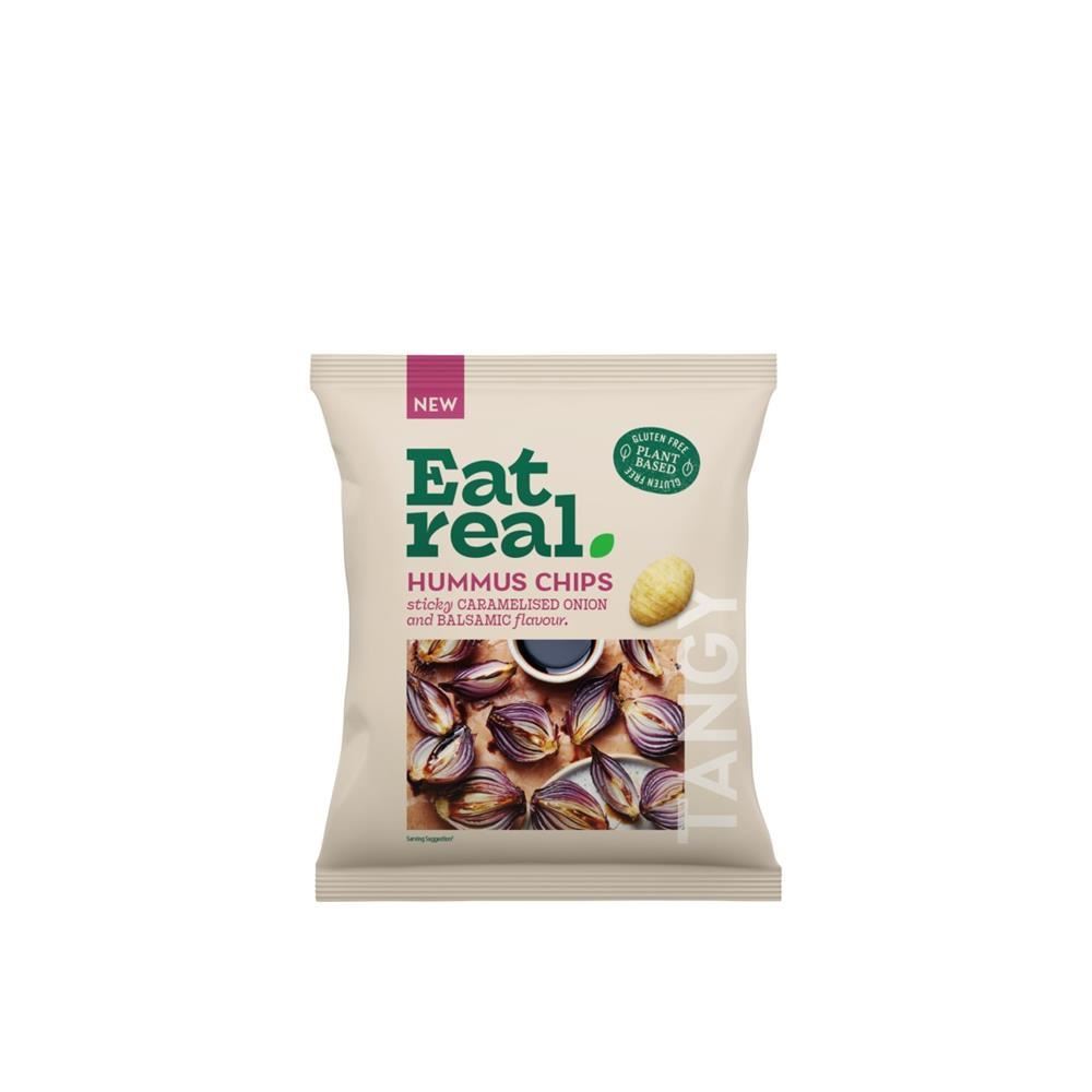 Eat Real Hummus Chips Caramelised Onion and Balsamic Vinegar 45g - 18 Pack