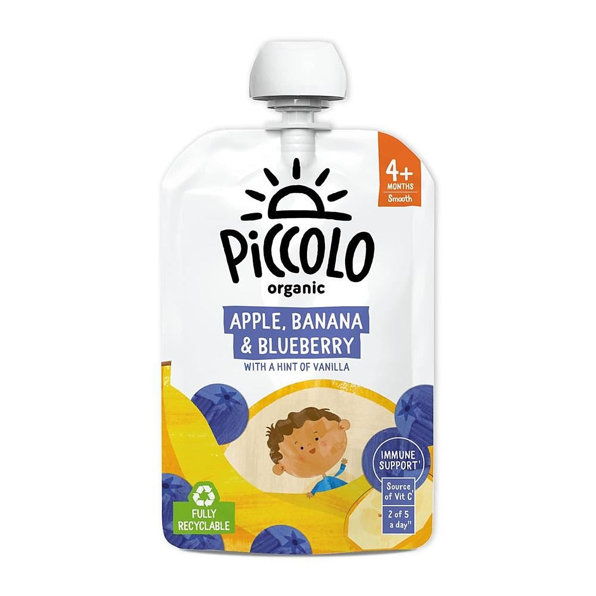 Piccolo Banana Blueberry & Apple with Vanilla 100g